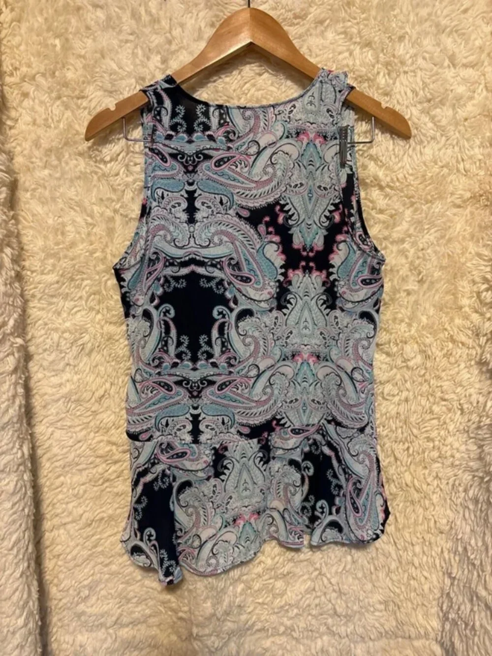 Banana Republic Paisley Sleeveless Ruffle Blouse - Size S